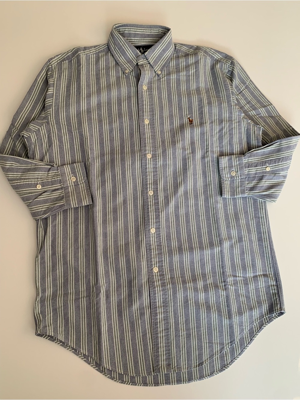 Ralph Lauren Yarmouth Shirt 100% Cotton Men's size 14 ½ -31 Blue button down